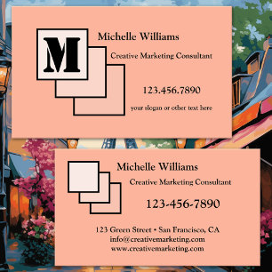 Vos couleurs Carte de visite de monogrammes créati