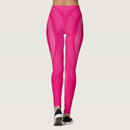 Vos Couleurs - Coeurs roses Love Pulses Leggings (Dos)