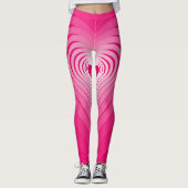 Vos Couleurs - Coeurs roses Love Pulses Leggings (Devant)