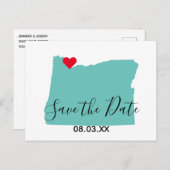 Vos couleurs Forme de carte Oregon Enregistrer la (Devant / Derrière)