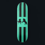 Vos couleurs Sports Skateboard avec Chevaux noirs<br><div class="desc">Couleurs personnalisées Skateboard de sport avec chevaux noirs - Peinture et design par MIGNED</div>