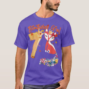 Vos Dierenliefhebbers 6e verjaardag Meisje Vos Ver T-shirt