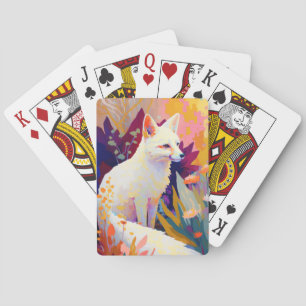 Vos Dierenportret Schilderij Wilde Natuur Kunst Pokerkaarten