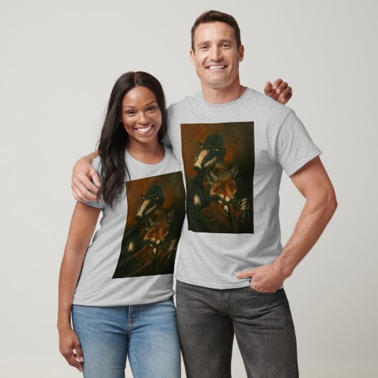 vos- en naalddrager T-shirt (Unisex)