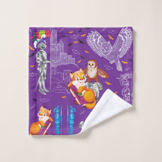 vos en uil bad handdoek (Wasdoekje)