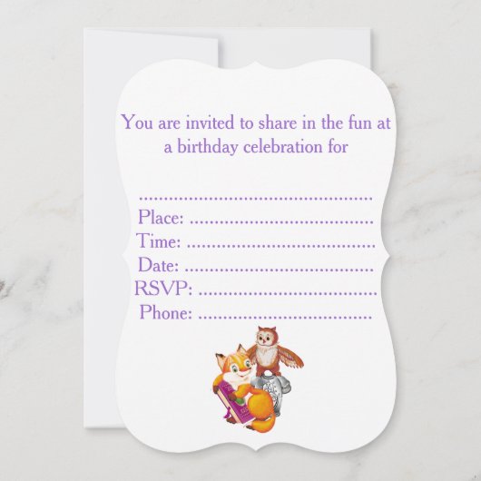 vos en uil kaart (Achterkant)