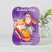 vos en uil kaart (Staand voorkant)