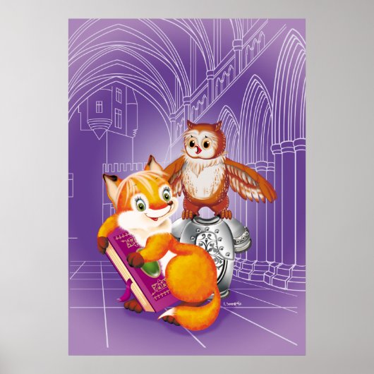 vos en uil poster (Voorkant)