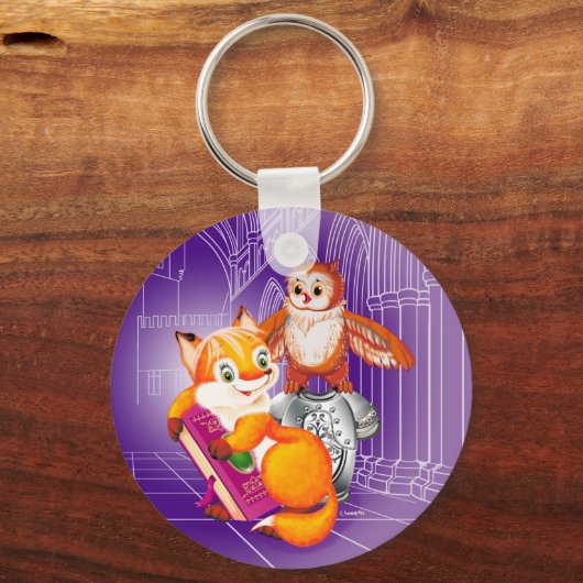 vos en uil sleutelhanger (Voorkant)