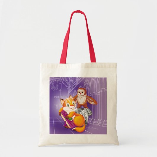 vos en uil tote bag (Voorkant)