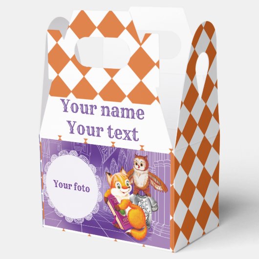 vos en violet bedankdoosjes (Geopend)