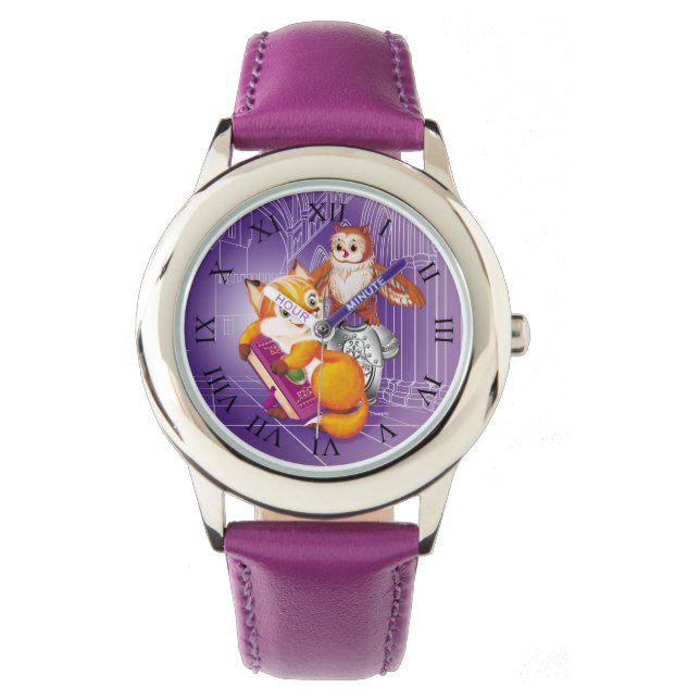 vos en violet horloge (Voorkant)