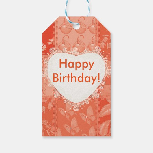 vos en vlinder cadeaulabel (Achterkant)