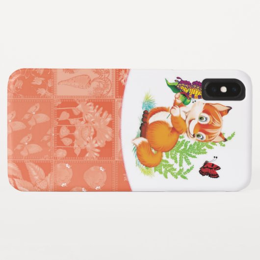 vos en vlinder Case-Mate iPhone case (Achterkant (horizontaal))