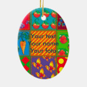 vos en vlinder keramisch ornament (Achterkant)