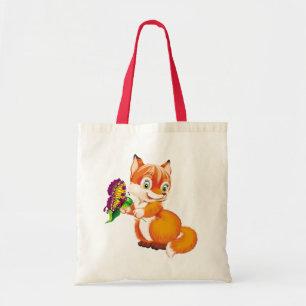 vos en vlinder tote bag