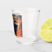 Vos en volle maan shot glas (Rechts)