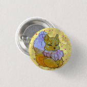 Vos genaamd Dice Ronde Button 3,2 Cm (Voorkant /achterkant)