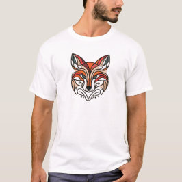 Vos gezichtslijn kunst t-shirt