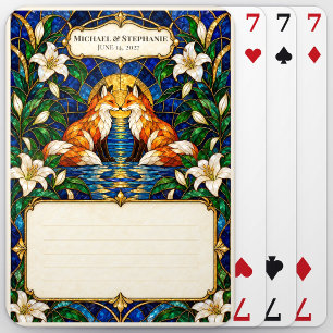 Vos Huwelijksgastboek Handtekeningendeck Pokerkaarten