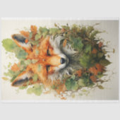 Vos in blad 1 Decoupage papier (Voorkant)
