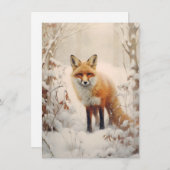 Vos in de Sneeuw Kaart (Voorkant / Achterkant)
