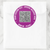 Vos informations de code QR et autocollants de tex (Sac)