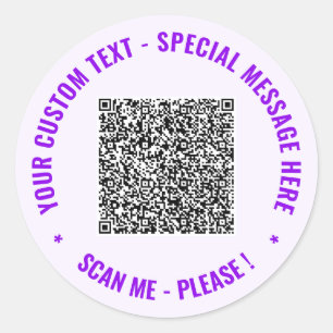 Vos informations de scan de code QR et autocollant