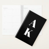 Vos initiales personnalisées en noir et blanc (Devant avec enveloppe)