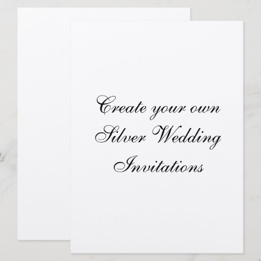 Vos invitations de noces d'argent 6,5" x 8,75" (Devant / Derrière)