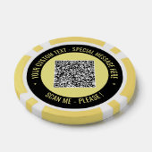 Vos jetons de poker Code QR Texte personnalisé et (Simple)