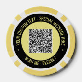 Vos jetons de poker Code QR Texte personnalisé et (Verso)