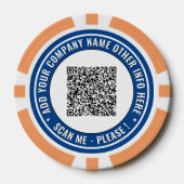 Vos jetons de poker personnalisés avec code QR et  (Recto)