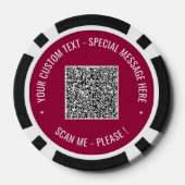 Vos jetons de poker personnalisés avec QR Code et  (Verso)