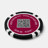 Vos jetons de poker personnalisés avec QR Code et  (Simple)