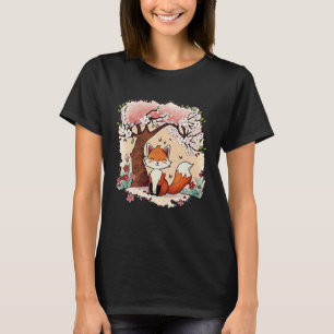 Vos Kersenbloesem Japanse Esthetische Vaporwave T-shirt