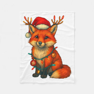 Vos Kerstverlichting Kerstmis Fleece Deken