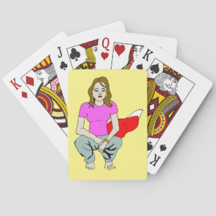 vos meisje pokerkaarten