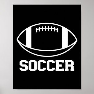 Vos meisje voetbalspeler op het veld leuk Kitsunem Poster