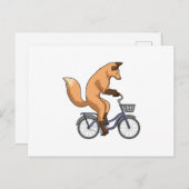 Vos met fiets briefkaart (Voorkant / Achterkant)