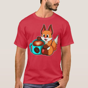 Vos met kopje koffie 1 t-shirt
