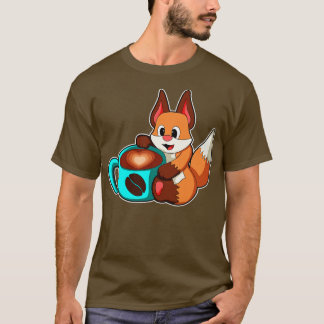 Vos met kopje koffie 1 t-shirt