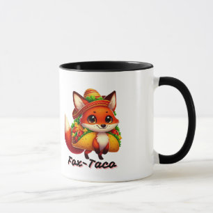 Vos met Taco - Funny Animal Foodie Cartoon Mok