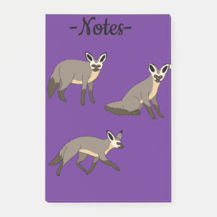 Vos met vleermuisoren post-it® notes