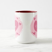 Vos noms dans une tasse de coeur (Centre)