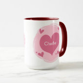 Vos noms dans une tasse de coeur (Devant droit)