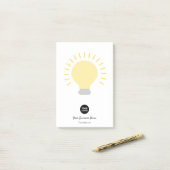 Vos notes de post-it pour ampoule de logo (Sur un bureau)