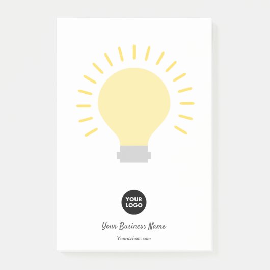 Vos notes de post-it pour ampoule de logo (Devant)