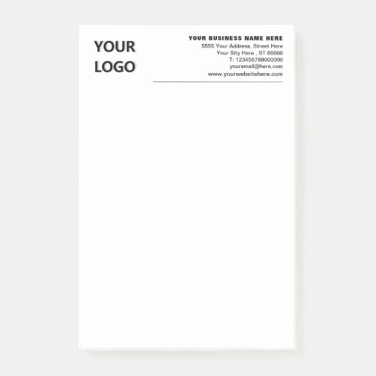 Vos notes Post-it® pour entreprise avec votre marq (Devant)