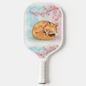 Vos onder Cherry Blossom Pickleball Paddle (Achterkant)